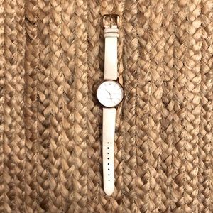 kate spade pearl white/rose gold watch